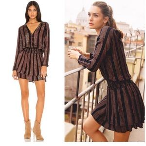 Rails Midas Stripe long sleeve button dress NWT